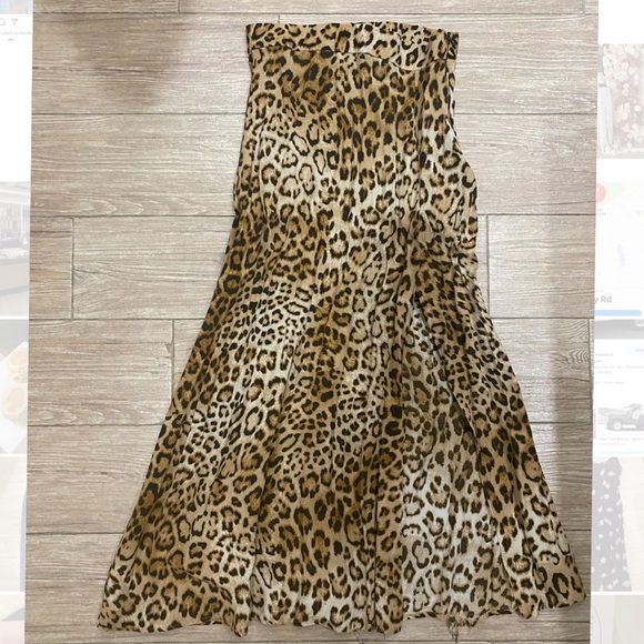 Leopard midi high waisted skirt - Picture 1 of 1